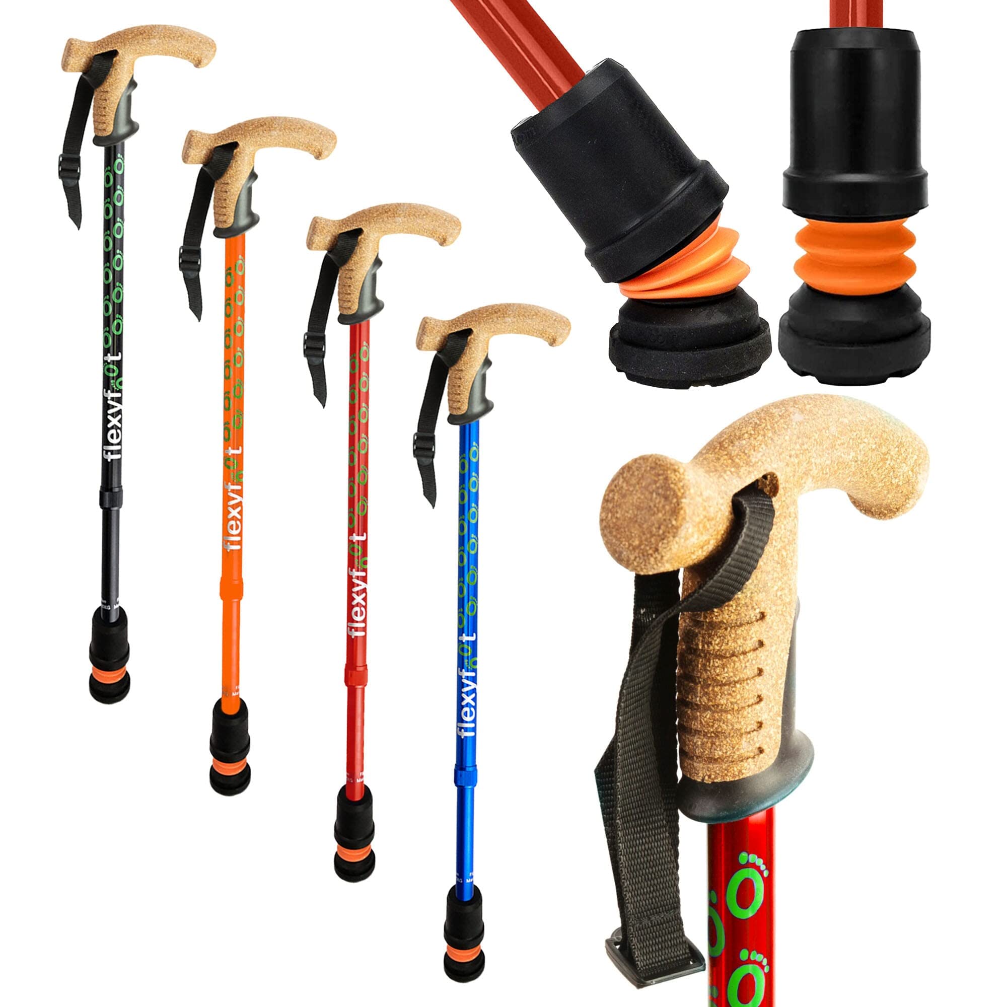 ウォーキンスティック Amazon.com: Flexyfoot Shock Absorbing Cork Handle Walking Stick
